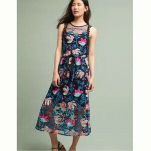 RARE Anthropologie Eva Franco Embroidered Dress - Size 6